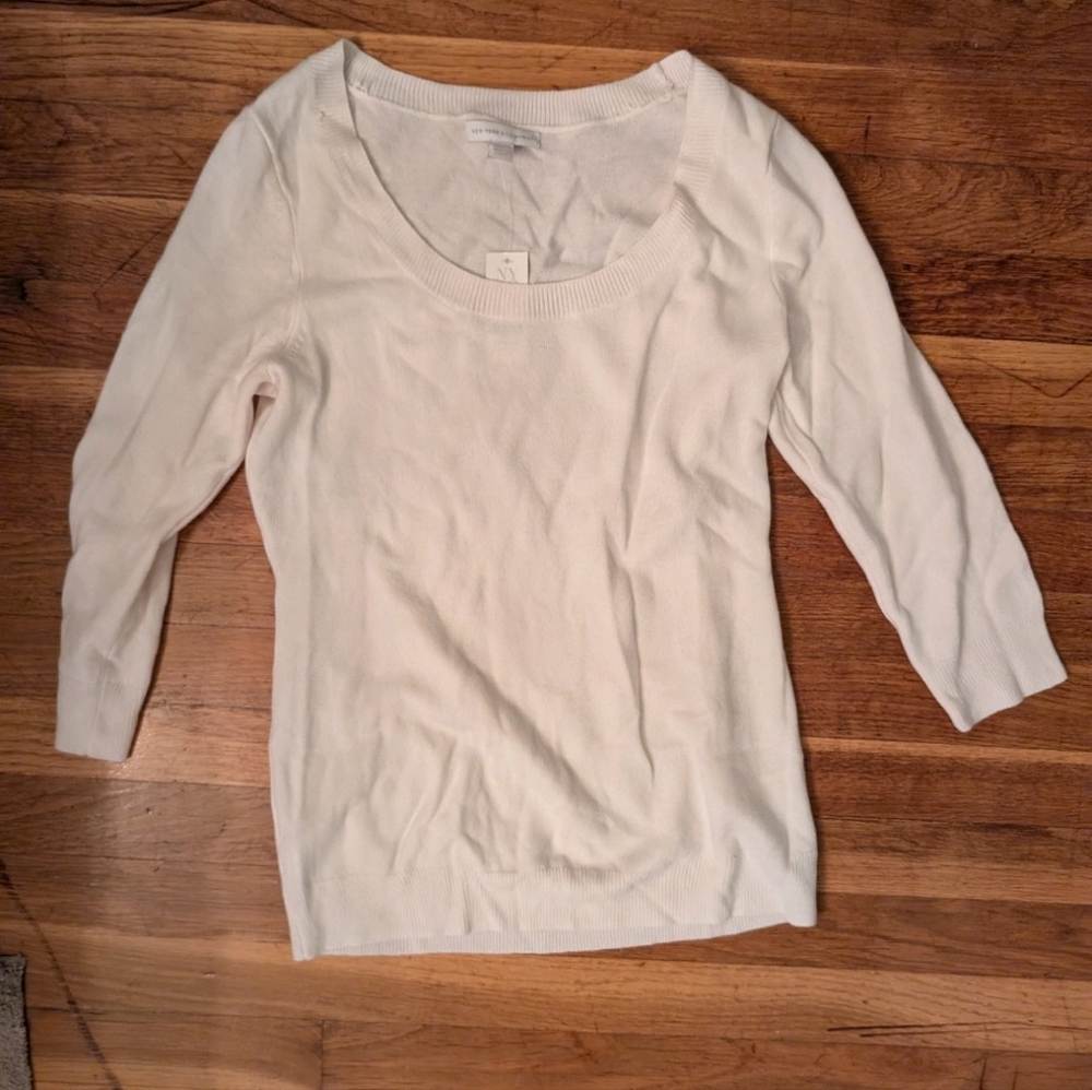 New York & Co cream sweater